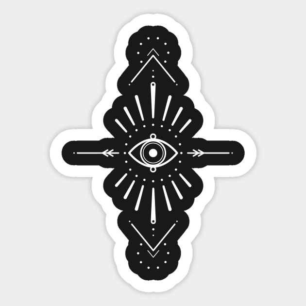 Evil Eye Monochrome Sticker by NaylaSmith